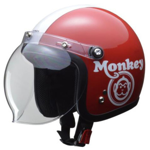■Honda Monkey モンキー ヘルメット レッド×ホワイト サイズ：M