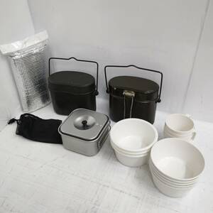 送料無料h59454 アウトドア用品 まとめ品 飯盒 はんごう ホクセイ kutaro soto プラスチック容器付 キャンプ品