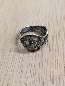 antique vintage CUTLERY SILVER RING GEORGE WASHINGTON アンティークヴィンテージカトラリーシルバースプーンリング ジョージワシントン