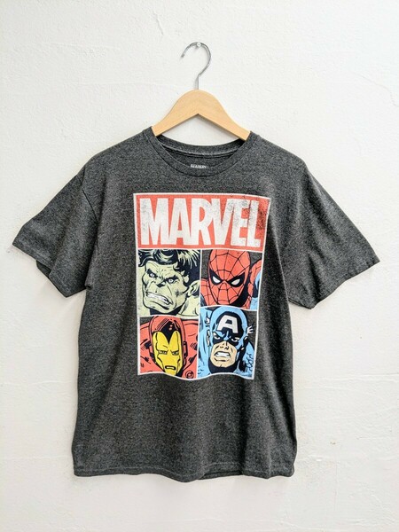 marvel hulk spider-man iron-man captain america マーベルハルクスパイダーマンアイアンマンキャプテンアメリカプリントTシャツ