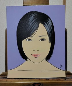 真作保証　本人出品　木村優介　F3　油彩画　美人画　今後が楽しみな画家