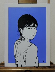 真作保証　本人出品　木村優介　F4　油彩画　美人画　今後が楽しみの画家