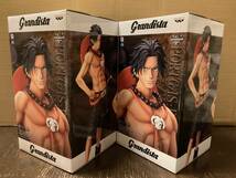 ONE PIECE ワンピース Grandista-THE GRANDLINE MEN-PORTGAS.D.ACE ポートガス・D・エース 2個セット フィギュア プライズ 新品 未開封_画像2