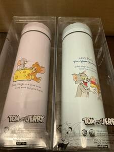 トムとジェリー TOM and JERRY ステンレスボトル Stainless Bottle 2種セット 温度センサー 容量500ml プライズ 水筒 新品未開封 同梱可-9