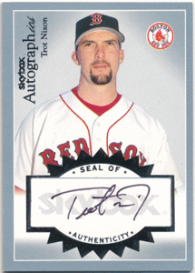 Trot Nixon MLB 2004 Skybox Autographics Silver Signature Auto 100枚限定 直筆サイン オート トロット・ニクソン