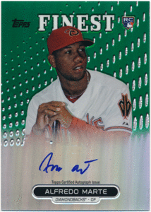 ☆ Alfredo Marte MLB 2013 Topps Finest RC Rookie Green Refractor Auto 125枚限定 ルーキーグリーンリフオート アルフレッド・マルテ