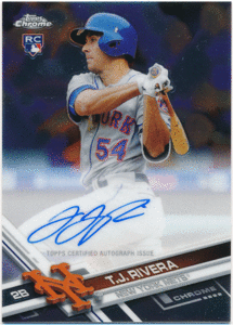 ☆ T.J. Rivera MLB 2016 Topps Chrome RC Rookie Signature Auto 直筆サイン ルーキーオート リベラ