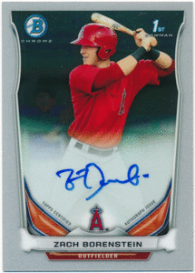 ☆ Zach Borenstein MLB 2014 Bowman Chrome 1st Bowman Signature Auto 直筆サイン ファーストボーマンオート ザック