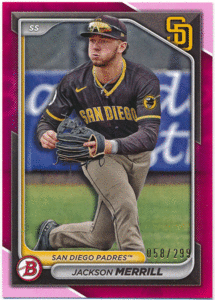 Jackson Merrill MLB 2024 Bowman Fuchsia Parallel 299枚限定 フクシアパラレル ジャクソン・メリル