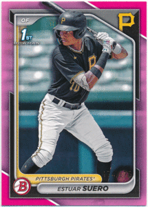 Estuar Suero MLB 2024 Bowman 1st Bowman Pink Parallel 175枚限定 ファーストボーマンピンクパラレルカード