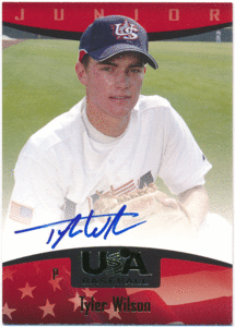 ☆ Tyler Wilson MLB 2008 Upper Deck UD USA Baseball Junior Signature Auto 直筆サイン オート タイラー・ウィルソン