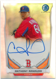 ☆ Anthony Ranaudo MLB 2014 Bowman Chrome Refractor Signature Auto 500枚限定 直筆サイン リフラクターオート アンソニー・ラナウド