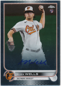 ☆ Alex Wells MLB 2022 Topps Chrome RC Rookie Signature Auto 直筆サイン ルーキーオート アレックス・ウェルズ