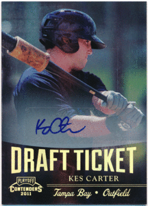 ☆ Kes Carter MLB 2011 Playoff Contenders Draft Ticket Signature Auto 直筆サイン オート ケス・カーター