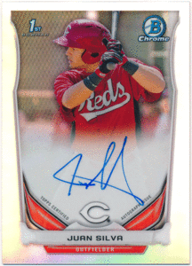 ☆ Juan Silva MLB 2014 Bowman Chrome 1st Bowman Refractor Auto 500枚限定 直筆サイン リフラクターオート フアン・シルバ