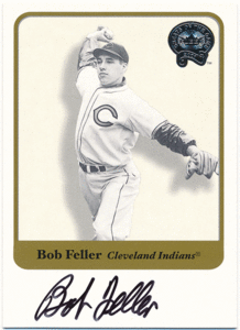 Bob Feller MLB 2001 Fleer Greats of the Game Signature Auto автограф автограф авто Bob *fela-