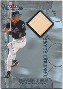 新庄剛志 2002 Fleer Maximum Power Game-Used Bat バットカード Tsuyoshi Shinjo