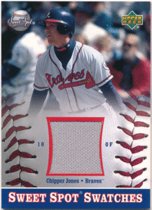 ☆ Chipper Jones MLB 2002 Upper Deck UD Sweet Spot Swatches Jersey ジャージカード チッパー・ジョーンズ