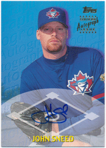 ☆ John Sneed MLB 2000 Topps Signature Auto 直筆サイン オート ジョン・スニード