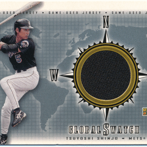 新庄剛志 2001 Upper Deck UD RC Rookie Global Swatch Game-Used Jersey ルーキー ブラック ジャージカード Tsuyoshi Shinjoの画像1