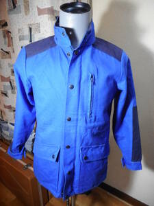 JOE BROWN S 良品 カバーオール Mouuntain ジャケット Made in USA ネイビーxブルー Cotton100% 上下ダブルZIPフード収納襟 マウンテン