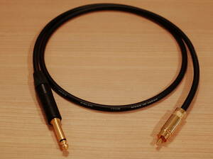 * быстрое решение RCA= phone (TS 2 высшее ) 1m MOGAMI 2534 чёрный NYS352AG NEUTRIK Gold металлизированный коннектор NP2X-B позолоченный (L.R идентификация отделка возможно ) *