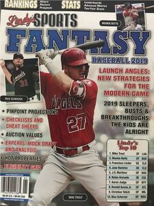 ★マイク・トラウト表紙★ LINDY'S SPORTS FANTASY BASEBALL 2019（ファンタジー・ベースボール2019年版）