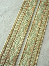 即決 ! 0.5mより インド刺繍リボン チロリアンテープ 緑 スカラップ☆ 手芸 素材 材料 クラフト_画像6