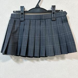 1 jpy ~ uniform gray * white * light blue .. pattern micro miniskirt W69 height 26.5 winter 