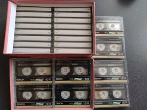 カセットテープ長期保管【DENON】HIGH POSITION（TYPE Ⅱ）HD 74　開封未使用品 24本