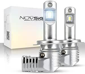 NOVSIGHT H7 車用/バイク LEDヘッドライト 車検対応 一体型LEDチップ搭載 360°発光 10000LM(5000
