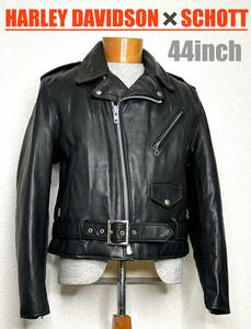  superior article ⑥schott[44]118 American made Double Rider's * cow leather jacket Harley gpz HARLEY DAVIDSON