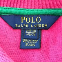 ポロ ラルフローレン POLO RALPH LAUREN ワンピース 長袖 裾フリル 女の子 サイズ140 ピンク_画像4