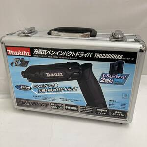 [ unused goods ①]*makita rechargeable pen impact driver TD022DSHXB* Makita | black | black |7.2V|1.5Ah| battery 2 piece attaching | power tool |DG0