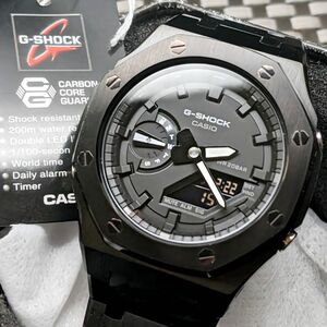 [G-SHOCK本体付] GA-2100 カシオーク フルメタルカスタム ブラック CASIO ‐ 送料: 無料 