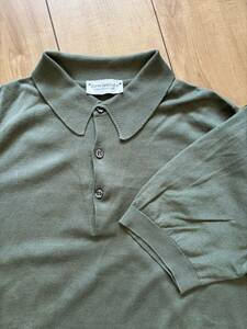 JOHN SMEDLEY シーアイランドコットン ポロシャツsize:L カーキ ジョンスメドレー 半袖 