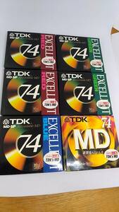 MD ミニディスク　TDK 6枚セット　未開封　74分　EXCELLENT 日本製