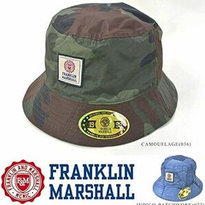 FRANKLIN & MARSHALL フランクリンマーシャル　men's メンズ　ハット　HAT カモフラ　迷彩　ナイロン製 size:60cm collar:グリーンカモ