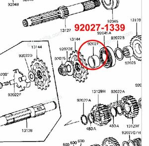 92017-1339 Z1000R Z1000J Z1100R GPz1100 Z1100GP KZ1000P Transmission color ... oil alloy 