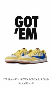 Travis Scott × Nike WMNS Air Jordan 1 Retro Low OG Canary” 29cm ナイキ