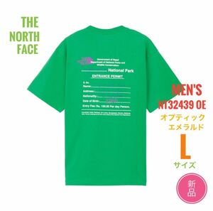 新品☆ノースフェイス エントランスパーミッションティー Tシャツ メンズ L グリーン