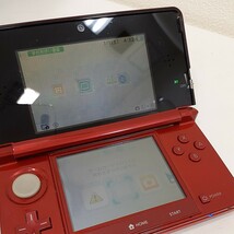 任天堂 Nintendo ニンテンドー 3DS 本体 レッド CTR-001 充電器有り タッチペン欠品 マリオカート7付き 通電とゲームソフト認識のみ確認_画像6