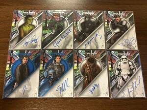 2022 2023 Topps STAR WARS MASTER WORK スターウォーズ マスターワーク 直筆サインカード ８枚セット AUTO