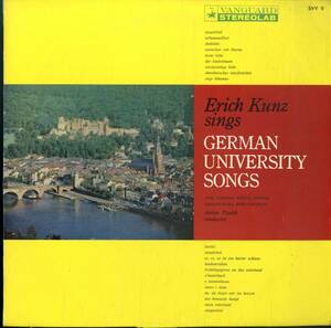 A00538720/LP/エーリッヒ・クンツ「ドイツ学生の歌」