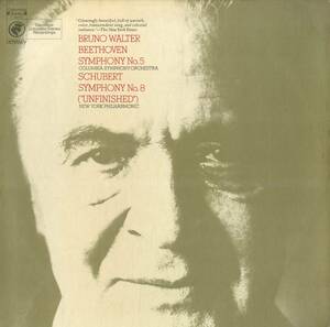 A00552305/LP/Bruno Walter/Columbia Symphony Orchestra/New York Philharmonic「Beethoven/Schubert/Symphony No. 5 / Symphony No. 8 