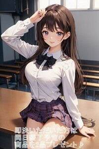 514_43 即決特典説明欄へ アニメ系 オリジナル イラスト A4アートポスター 美少女 美女 美乳 同人 コスプレ セクシー グラビア 下着