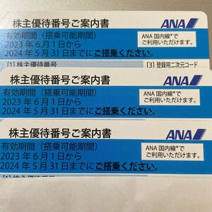 ANA株主 優待券　３枚組