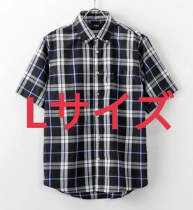 Lサイズ②送料無料！即決！【Ｍｒ．ＶＡＮ】カジュアルシャツ　ボタン付き　シャツ　半袖　チェック柄　半袖シャツ　xlサイズ