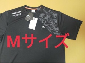 Mサイズ★送料無料！即決' ヘッド HEAD メンズ 吸水速乾 DRY 半袖 【ブラック】ポリ100％ ゴルフ Ｔシャツ