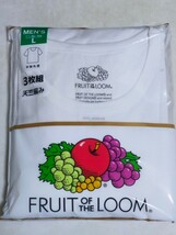 Lサイズ 即決！送料無料！3枚組 インナー Tシャツ FRUIT OF THE LOOM フルーツ オブ ザルーム 肌着 下着 紳士 ビジネスシャツ 丸襟_画像4